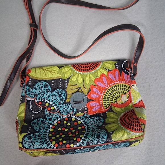Vera Bradley Colorful Women's 8" X 6" X 3" Floral Crossbody Bag Adjustable - Picture 10 of 16